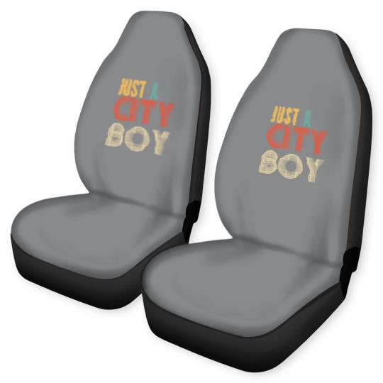 Discover retro just a city boy journey t Car Seat Covers