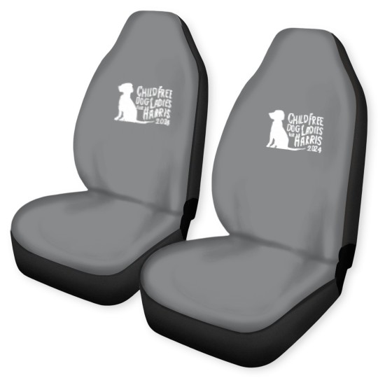 Discover Childfree Dog Ladies Car Seat Covers, Harris 2024 Cat Car Seat Covers, Funny Kamala Harris Graphic Car Seat Covers