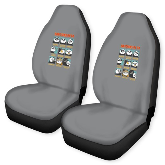 Discover kung fu panda emotions of po portrait grid Car Seat Covers