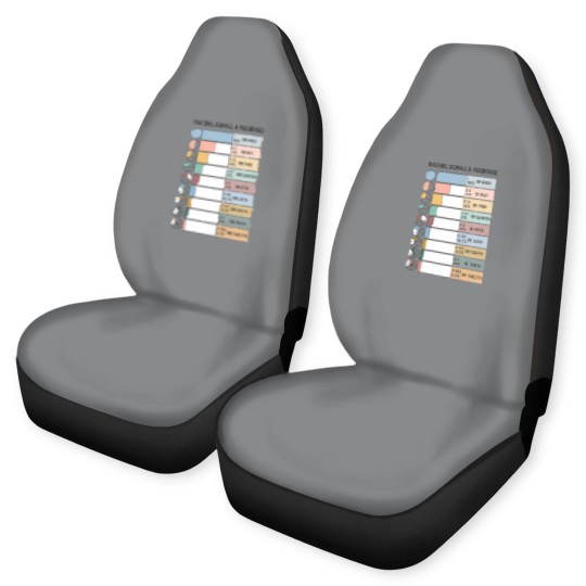Discover Math Fraction Wheels Decimals and Percentages Educational Art in Muted Boho Rainbow Colors for Kid Car Seat Covers