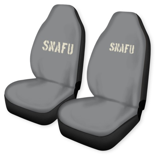Discover SNAFU Funny Military Slang Design Stencil look le Car Seat Covers