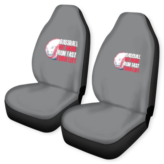 Discover Sport Baseball Hit Hard Run Fast Turn Left For Lovers Car Seat Covers