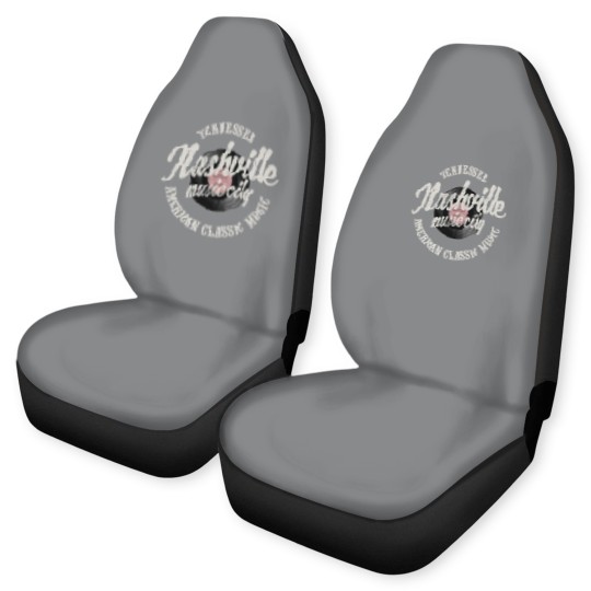 Discover Nashville Music City Vinyl Vintage Car Seat Covers
