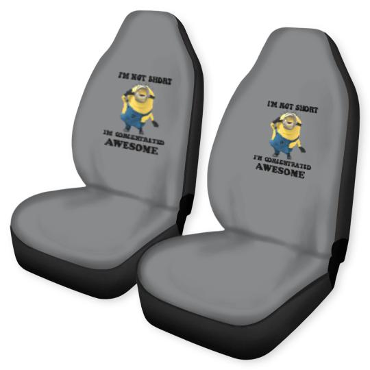 Discover Minions I'm Not Short I'm Concentrated Awesome The Rise of Gru Graphic Car Seat Covers