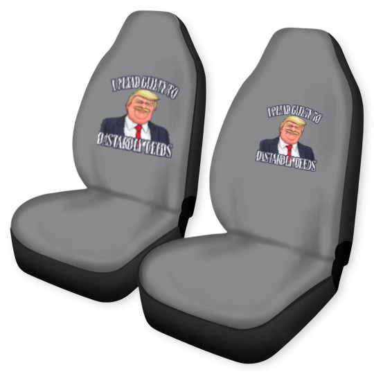 Discover Dastardly Deeds Funny Trump Cartoon Style Graphic Car Seat Covers