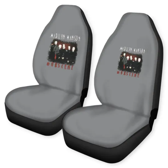 Discover Marilyn Manson mOBSCENE Car Seat Covers, Vintage Alt Goth Rock Music