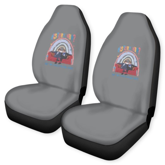 Discover History, Huh? Car Seat Covers, Red White and Royal Blue