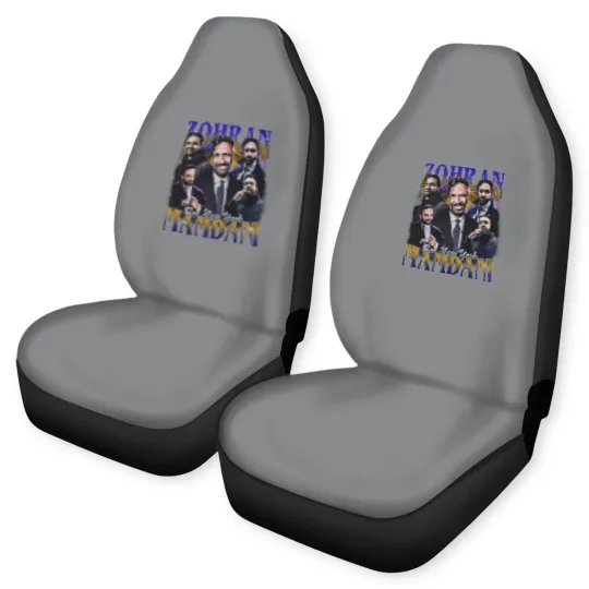 Discover Zohran For New York City Bootleg 90s Vintage Car Seat Covers