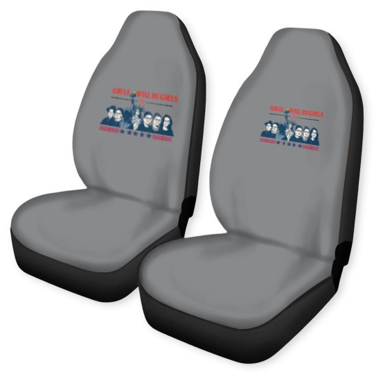Discover Girls Will be Girls Comfort Colors Car Seat Covers, Patriotic Feminist 4th of July Car Seat Covers
