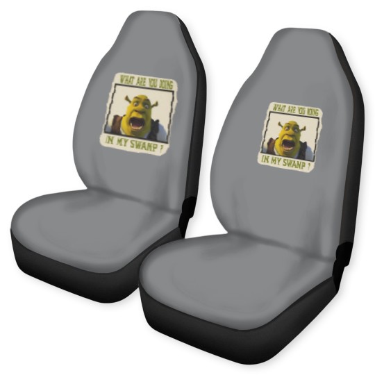 Discover Shrek Face Car Seat Covers What Are You Doing in My Swamp Car Seat Covers, I'm Swamped Car Seat Covers, Funny Shrek Car Seat Covers