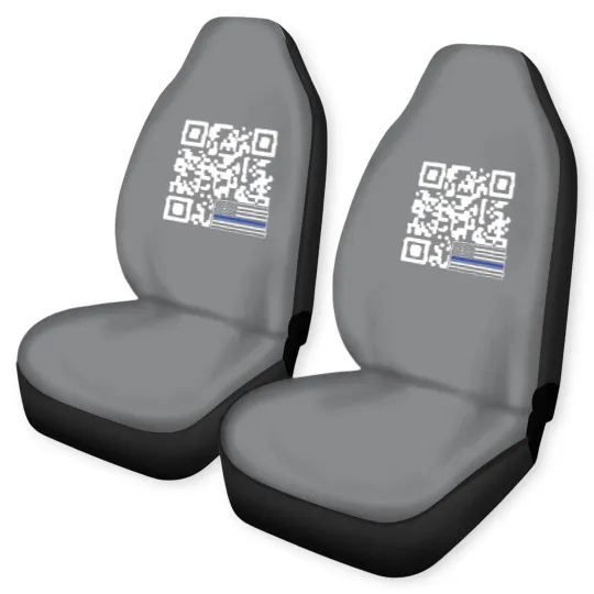 Discover BACK Print - Police Flag Trump Dance QR Code Comfort Colors Car Seat Covers,  Republican Car Seat Covers