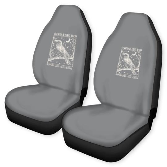 Discover Crows Before Bros Car Seat Covers, Funny Halloween Car Seat Covers, Punny Crow Car Seat Covers