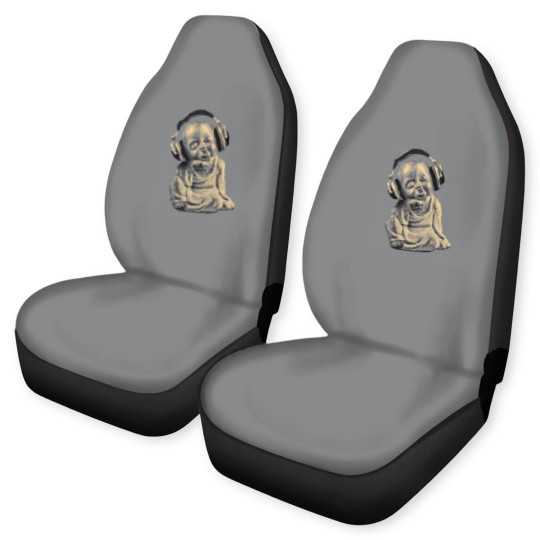 Discover Buddha Headphones Car Seat Covers Buddhist Monk DJ Car Seat Covers