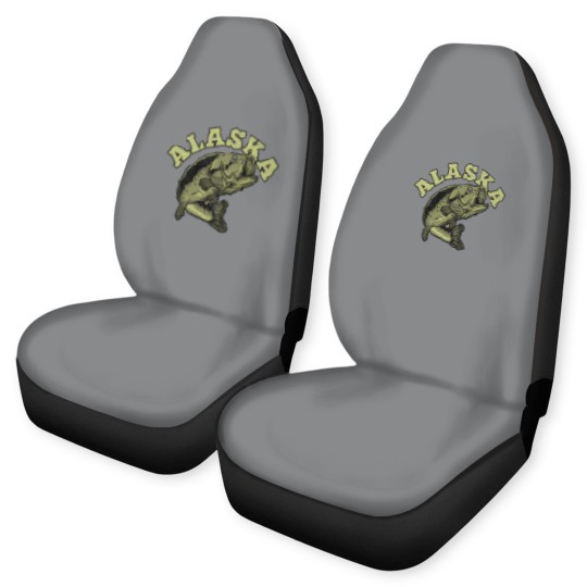 Discover Alaska USA State Travel Souvenir Funny Fishing Car Seat Covers