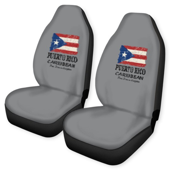 Discover Puerto Rico Flag - Vintage Look Car Seat Covers
