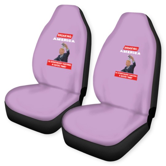 Discover BREAKING AMERICA Anti-Trump Tariffs HANDS OFF 2025 Protest Car Seat Covers
