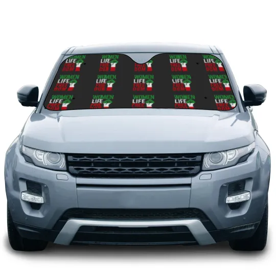 Discover Women Life Freedom, Vintage Iranian Distressed Free Iran Fitted Car Sun Shades