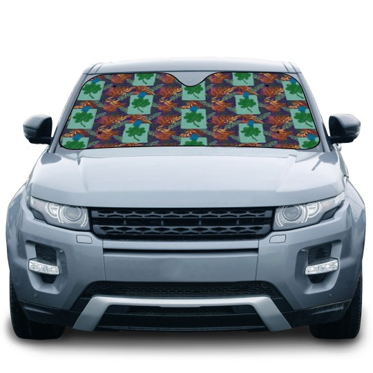 Discover Frys 7 leaf clover - Futurama Car Sun Shades