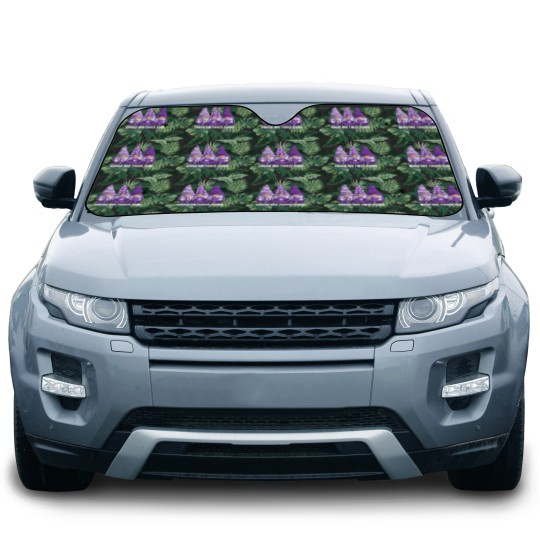 Discover Alzheimer's Disease Awareness Month Purple Ribbo Car Sun Shades