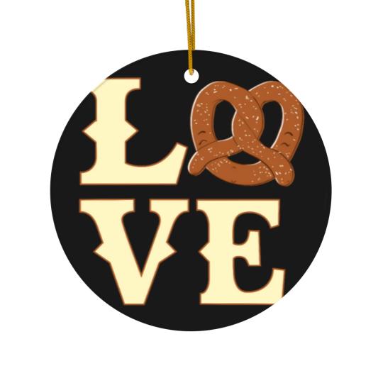 Discover Oktoberfest I Love Pretzel Ceramic Ornaments Ceramic Ornaments