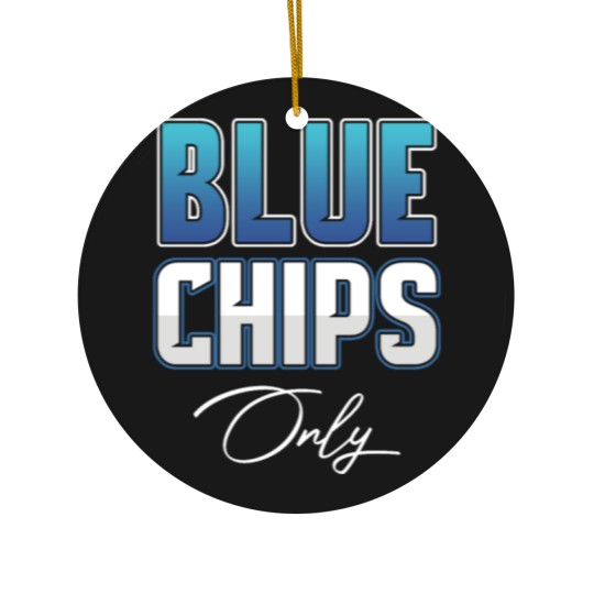 Discover Blue Chips Stocks Trader Business Investment Ceramic Ornaments