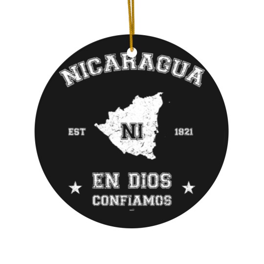 Discover Nicaragua vintage map with date of founding Ceramic Ornaments