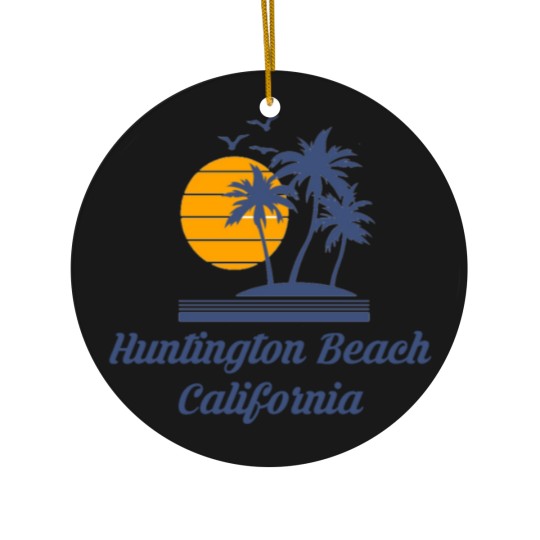 Discover Huntington Beach California Ceramic Ornaments CA Tourist Gifts Ceramic Ornaments