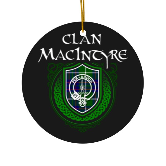 Discover MacIntyre Surname Scottish Clan Tartan Crest Badge Ceramic Ornaments