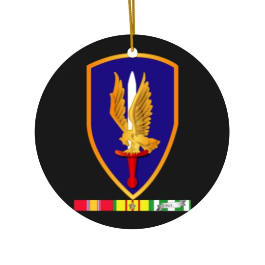 Discover Army 1st Aviation Brigade Vietnam w SVC wo Txt Ceramic Ornaments
