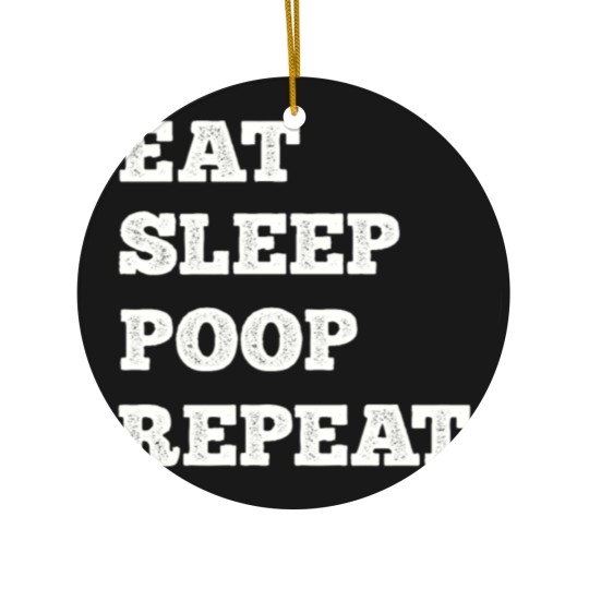 Discover Eat Sleep Poop Repeat Ceramic Ornaments