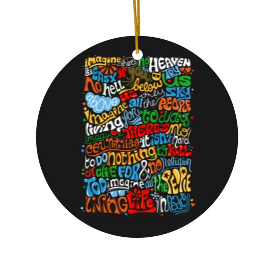 Discover Lennon Imagine Quote Ceramic Ornaments