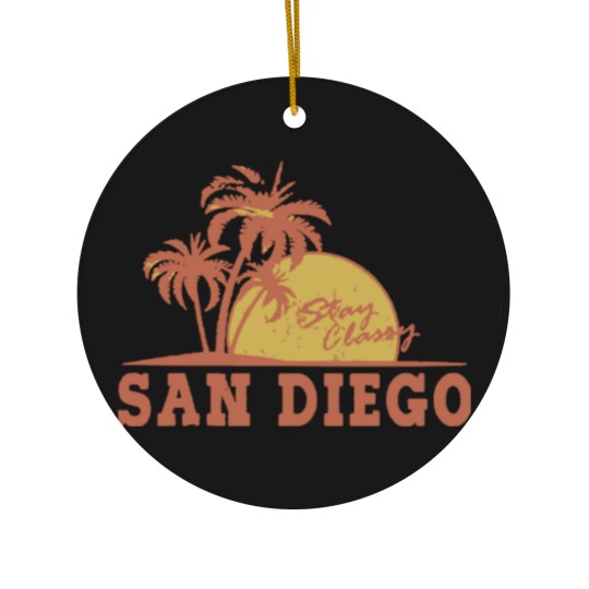 Discover san diego logo Ceramic Ornaments