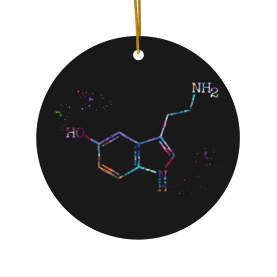 Discover Serotonin Molecule Formula Ceramic Ornaments
