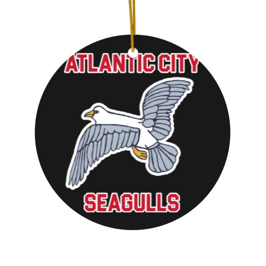 Discover Atlantic City Seagulls )( Retro Throwback Basketball Team - Atlantic City - Ceramic Ornaments