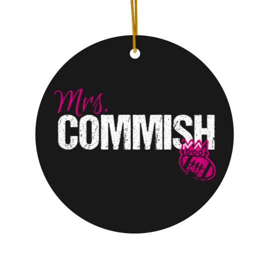 Discover Mrs. Commish Fantasy Football Commissioner Wife Ceramic Ornaments