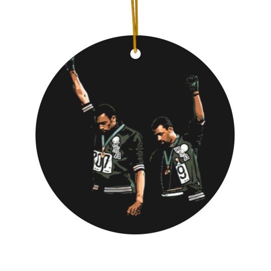 Discover 1968 Black Power Salute Illustration Classic T-Shi Ceramic Ornaments