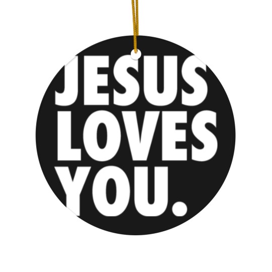 Discover JESUS LOVES YOU Ceramic Ornaments