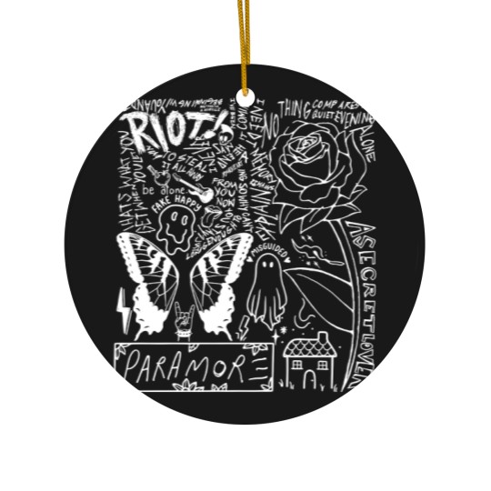 Discover Paramore Doodle Art Ceramic Ornaments, Vintage Paramore Album Lyrics Merch Ceramic Ornaments