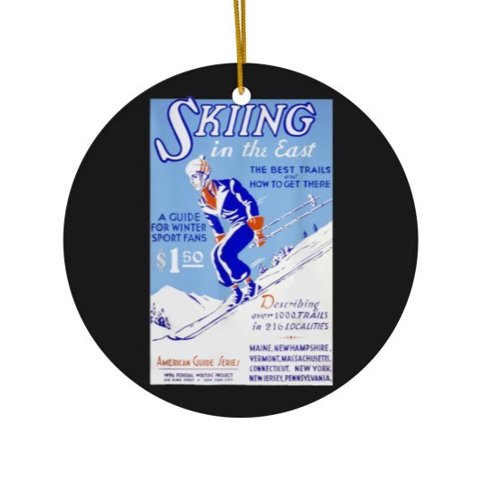 Discover Skiing in the East Ceramic Ornaments
