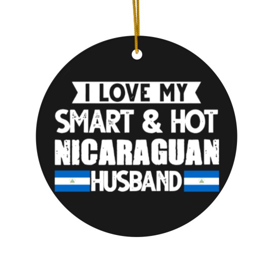 Discover Womens I Love My Nicaraguan Husband Nicaraguan Ceramic Ornaments