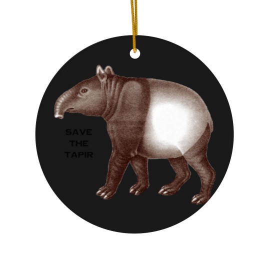 Discover Malayan Tapir - Save the Tapir, I Love Tapirs Ceramic Ornaments