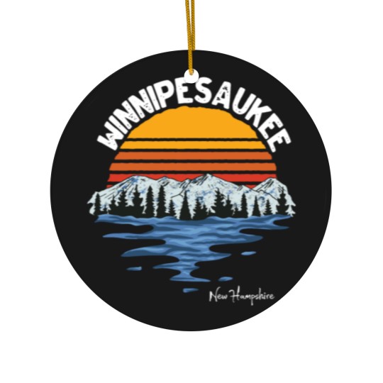 Discover Vintage Lake Winnipesaukee New Hampshire Souvenir Ceramic Ornaments