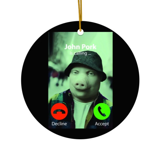 Discover John Pork, John Pork Is Calling Premium Matte Vertical Poster Ceramic Ornaments