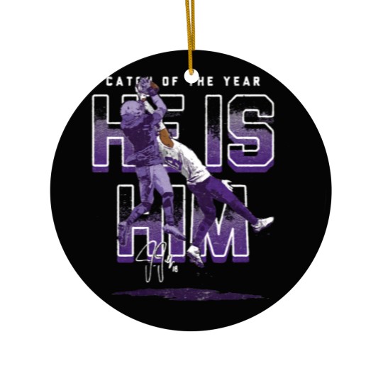 Discover Justin Jefferson he is him Ceramic Ornaments
