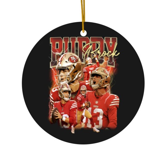 Discover Brock Purdy San Francisco Football Ceramic Ornaments, Football Ceramic Ornaments Christmas Gift