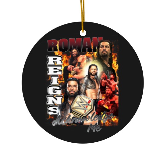 Discover Roman Reigns Acknowledge Me Unisex Softstyle Ceramic Ornaments, Roman Reigns Unisex Ceramic Ornaments