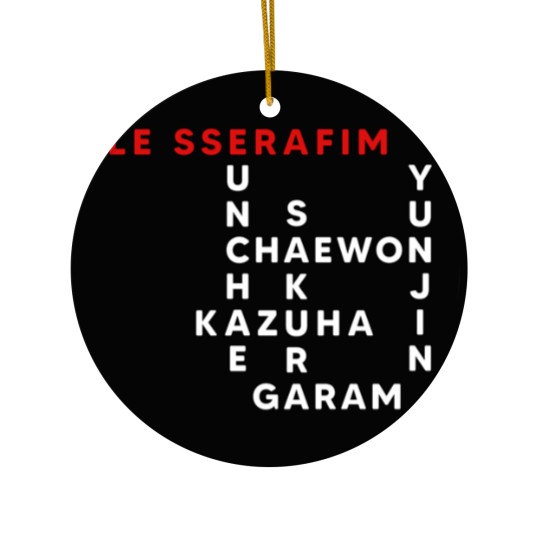 Discover LE SSERAFIM Crosswords Ceramic Ornaments