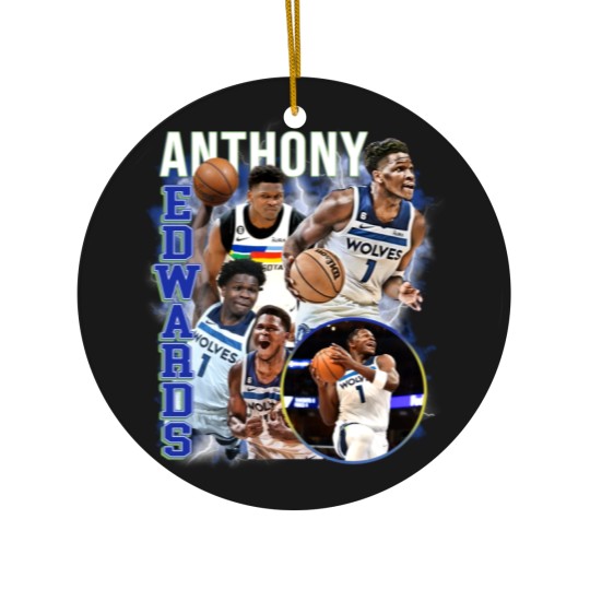 Discover Anthony Edwards Graphic Ceramic Ornaments, Basketball Ceramic Ornaments