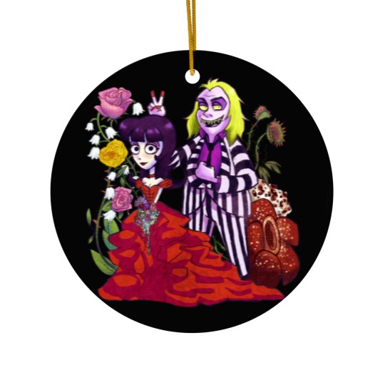 Discover Beetlejuice and Lydia Flowers Ceramic Ornaments