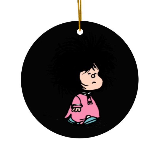 Discover Mafalda with newly-raised disheveled nightgown Quino argentina cartoon Ceramic Ornaments
